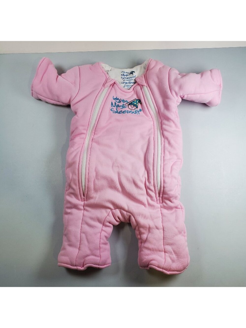 Baby Merlin's Magic Sleepsuit Baby Size Large 3 - 6 Months Pink Fleece